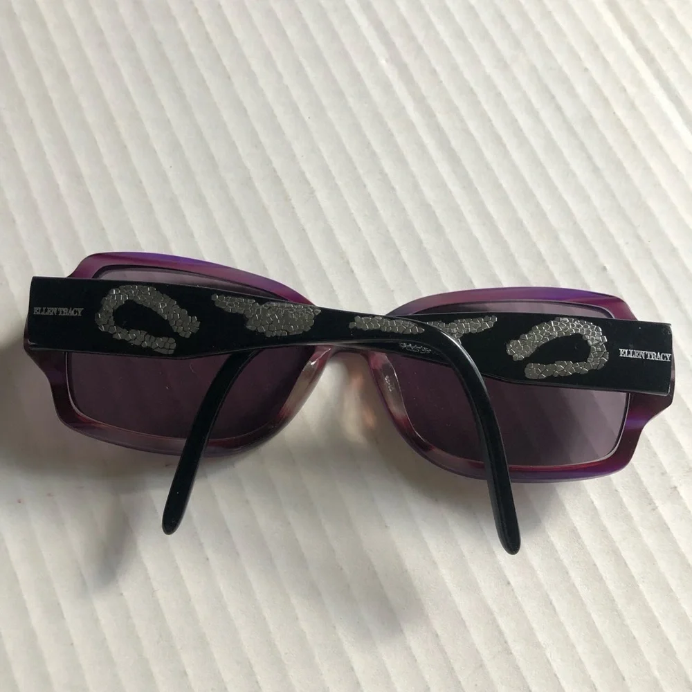 Ellen Tracy Lima eyeglasses‎ soft rectangular frame 58016L. 135mm eggplant